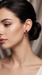 Red Zircon Tulip Jewellery Set