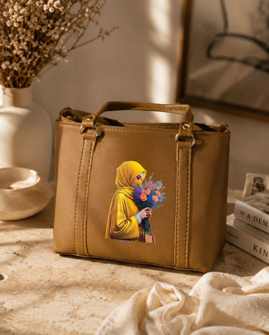 Mustard Hijabi Art Tote Bag