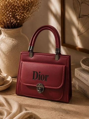 Maroon Mini Top Handle Bag