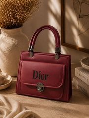 Maroon Mini Top Handle Bag