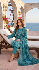 Bin Qasim Chikankari Premium Lawn Suit