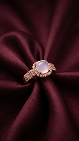 Rose Halo Ring Lavender