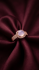 Rose Halo Ring Lavender