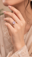 Rose Halo Ring Lavender