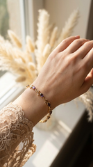 Amethyst Purple Tulip Vine Bracelet