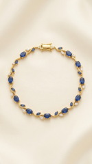 Sapphire Blue Tulip Vine Bracelet