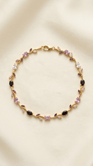 Multi Color Crystal Vine Tulip Bracelet