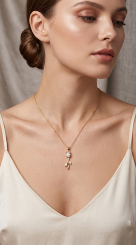 White Zircon Tulip Jewelry Set