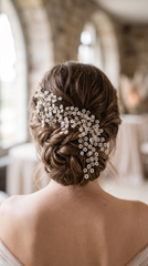 Pearl Crystal Hair Vine | Bridal Beaded Hair Accessory for Wedding and Special Occasions