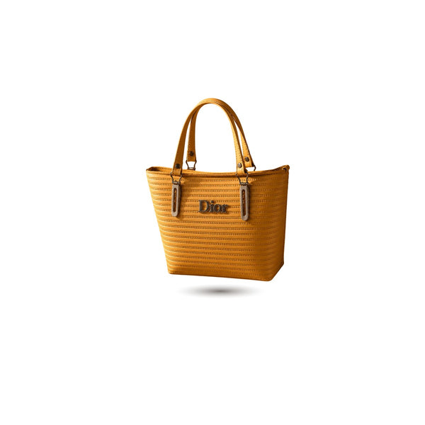 Mustard Ribbed Tote Bag