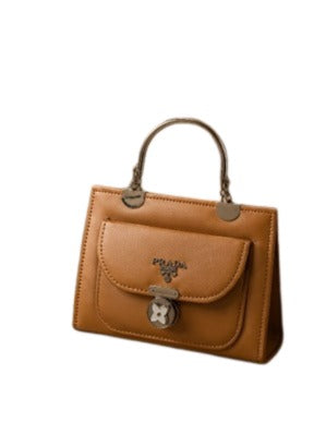 Tan Mini Top Handle Bag