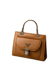Tan Mini Top Handle Bag