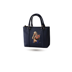Navy Blue Hijabi Art Mini Tote Bag