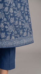 Bin Saeed Navy Blue Floral Geometric Lawn Suit