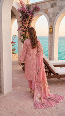 M Line Pink Floral Lawn Suit