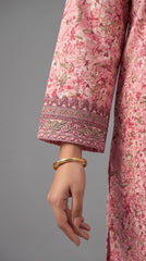M Line Pink Floral Lawn Suit