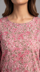 M Line Pink Floral Lawn Suit