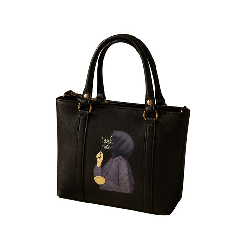 Black Hijabi Art Mini Tote Bag